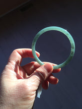 Load image into Gallery viewer, 55.7mm Certified Type A 100% Natural dark green/blue/gray Guatemala slim round cut Jadeite bangle PH174-8132