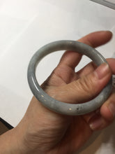 Load image into Gallery viewer, 59mm Certified Type A 100% Natural green gray black(Wuji, 淡乌鸡) Jadeite Jade bangle BQ55-6886