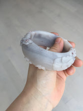Load image into Gallery viewer, 58mm 100% natural white/gray/pink/brown/purple Quartzite (Shetaicui jade) carved flowers bangle XY111