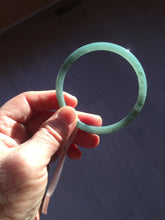 Load image into Gallery viewer, 55.7mm Certified Type A 100% Natural dark green/blue/gray Guatemala slim round cut Jadeite bangle PH174-8132