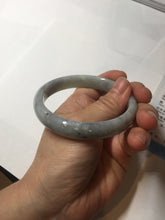 Load image into Gallery viewer, 59mm Certified Type A 100% Natural green gray black(Wuji, 淡乌鸡) Jadeite Jade bangle BQ55-6886