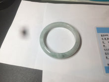 Load image into Gallery viewer, 57mm Certified 100% natural Type A light green/white jadeite jade bangle BH48-6419