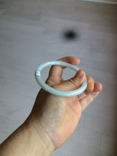 Load image into Gallery viewer, 57.2mm type A 100% Natural green/white round cut jadeite jade bangle AR97-2795