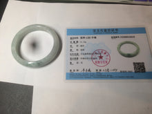 Load image into Gallery viewer, 57mm Certified 100% natural Type A light green/white jadeite jade bangle BH48-6419