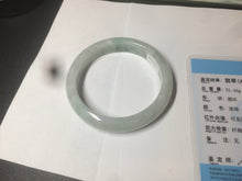 Load image into Gallery viewer, 57mm Certified 100% natural Type A light green/white jadeite jade bangle BH48-6419