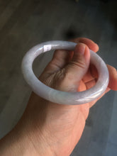 Load image into Gallery viewer, 58mm certified 100% natural type A light green/purple round cut jadeite jade bangle AJ66-0019