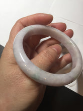 Load image into Gallery viewer, 60mm Certified Type A 100% Natural sunny green/white/purple Jadeite Jade bangle BL4-0367