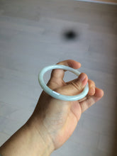 Load image into Gallery viewer, 57.2mm type A 100% Natural green/white round cut jadeite jade bangle AR97-2795