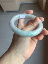 Load image into Gallery viewer, 60.5mm Certified Type A 100% Natural icy watery green/purple chubby Jadeite Jade bangle PB244-9527