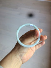 Load image into Gallery viewer, 57.2mm type A 100% Natural green/white round cut jadeite jade bangle AR97-2795