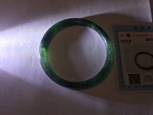 Load image into Gallery viewer, 56.4mm Certified Type A 100% Natural black/green/gray Guatemala slim round cut Jadeite bangle PJ42-0657