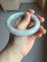 Load image into Gallery viewer, 60.5mm Certified Type A 100% Natural icy watery green/purple chubby Jadeite Jade bangle PB244-9527