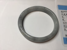 Load image into Gallery viewer, 59mm Certified Type A 100% Natural green gray black(Wuji, 淡乌鸡) Jadeite Jade bangle BQ55-6886