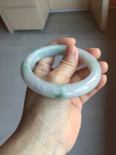 Load image into Gallery viewer, 60.5mm Certified Type A 100% Natural icy watery green/purple chubby Jadeite Jade bangle PB244-9527