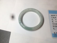Load image into Gallery viewer, 57mm Certified 100% natural Type A light green/white jadeite jade bangle BH49-0023