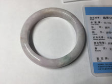 Load image into Gallery viewer, 57.5mm Certified Type A 100% Natural sunny green/white/purple Jadeite Jade bangle BL5-0369