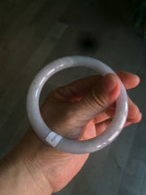 Load image into Gallery viewer, 58mm certified 100% natural type A light green/purple round cut jadeite jade bangle AJ66-0019