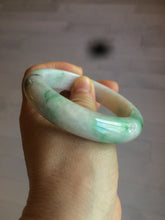 Load image into Gallery viewer, 57.6mm Certified 100% natural Type A sunny green/white/purple jadeite jade bangle AH87-4126