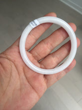 Load image into Gallery viewer, 54mm Certified type A 100% Natural light purple white slim round cut Jadeite bangle BN23-9127