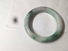 Load image into Gallery viewer, 56.4mm certificated Type A 100% Natural sunny green/white/purple Jadeite Jade bangle AY48-4133
