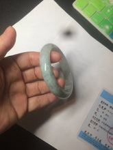 Load image into Gallery viewer, 57mm Certified 100% natural Type A light green/white jadeite jade bangle BH49-0023