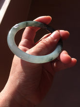 Load image into Gallery viewer, 57mm Certified type A 100% Natural light green blue purple gray black Jadeite bangle PB275-2747