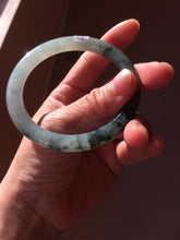Load image into Gallery viewer, 57mm Certified type A 100% Natural light green blue purple gray black Jadeite bangle PB275-2747