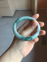 Load image into Gallery viewer, 57mm Certified Type A 100% Natural sunny green/gray/black chubby Jadeite bangle PB243-9556