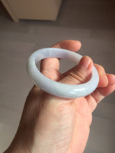 Load image into Gallery viewer, 51.5mm certified Type A 100% Natural icy watery light green purple oval Jadeite Jade bangle AU28-8536