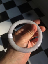 Load image into Gallery viewer, 58mm certified 100% natural type A light green/purple round cut jadeite jade bangle AJ66-0019