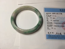 Load image into Gallery viewer, 59.2mm Certified Type A 100% Natural green purple Jadeite Jade bangle S86-7051
