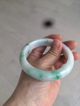Load image into Gallery viewer, 57.6mm Certified 100% natural Type A sunny green/white/purple jadeite jade bangle AH87-4126