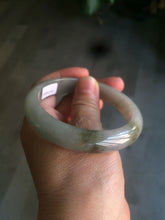 Load image into Gallery viewer, 57.7mm Certified 100% natural Type A dark green/gray jadeite jade bangle AJ65-8080