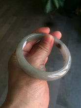 Load image into Gallery viewer, 57.7mm Certified 100% natural Type A dark green/gray jadeite jade bangle AJ65-8080