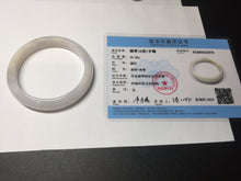 Load image into Gallery viewer, 56.6mm certified 100% natural Type A icy watery light purple/white jadeite jade bangle BP10-2678