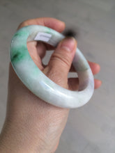 Load image into Gallery viewer, 57.6mm Certified 100% natural Type A sunny green/white/purple jadeite jade bangle AH87-4126