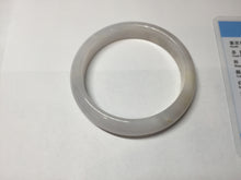Load image into Gallery viewer, 56.6mm certified 100% natural Type A icy watery light purple/white jadeite jade bangle BP10-2678