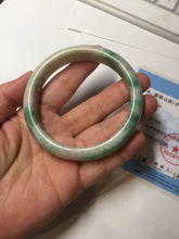 Load image into Gallery viewer, 59.2mm Certified Type A 100% Natural green purple Jadeite Jade bangle S86-7051