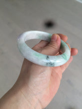 Load image into Gallery viewer, 57.6mm Certified 100% natural Type A sunny green/white/purple jadeite jade bangle AH87-4126