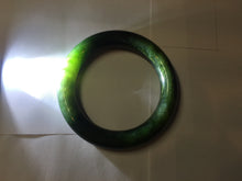 Load image into Gallery viewer, 57.4m certified 100% Natural dark green/black round cut nephrite (碧玉) bangle HN183