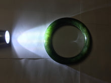 Load image into Gallery viewer, 57.4m certified 100% Natural dark green/black round cut nephrite (碧玉) bangle HN183