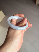 Load image into Gallery viewer, 51.5mm certified Type A 100% Natural icy watery light green purple oval Jadeite Jade bangle AU28-8536