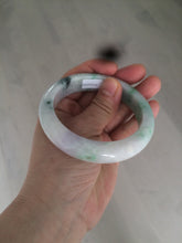 Load image into Gallery viewer, 57.6mm Certified 100% natural Type A sunny green/white/purple jadeite jade bangle AH87-4126