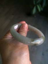 Load image into Gallery viewer, 57.7mm Certified 100% natural Type A dark green/gray jadeite jade bangle AJ65-8080