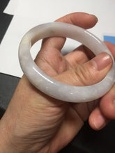 Load image into Gallery viewer, 56.6mm certified 100% natural Type A icy watery light purple/white jadeite jade bangle BP10-2678