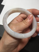 Load image into Gallery viewer, 56.6mm certified 100% natural Type A icy watery light purple/white jadeite jade bangle BP10-2678