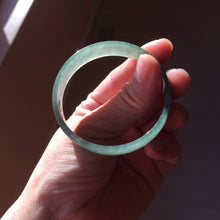 Load image into Gallery viewer, 51.7mm Certified type A 100% Natural oily dark green gray (油青) thin Jadeite Jade bangle PB273-1042