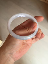 Load image into Gallery viewer, 51.5mm certified Type A 100% Natural icy watery light green purple oval Jadeite Jade bangle AU28-8536