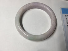 Load image into Gallery viewer, 56.8mm Certified Type A 100% Natural sunny green/white/purple Jadeite Jade bangle BL7-0370
