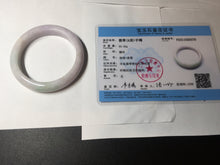Load image into Gallery viewer, 56.8mm Certified Type A 100% Natural sunny green/white/purple Jadeite Jade bangle BL7-0370